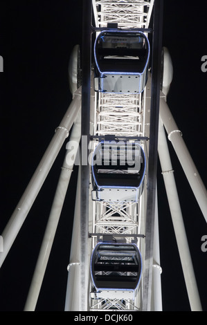 Das Rad von Brisbane in der Nacht, Southbank, Brisbane Stockfoto