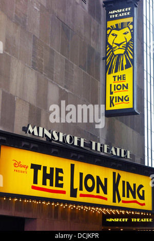 Der König der Löwen im Minskoff theatre Stockfoto