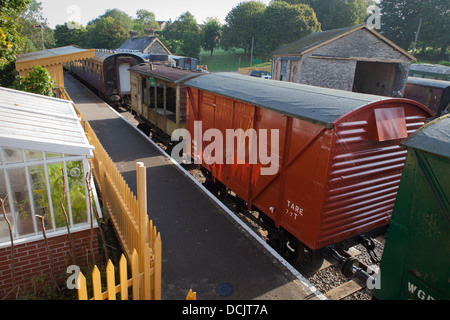 Neue Somerset und Dorset Eisenbahn, Midsomer Norton Station, Dorset UK. Stockfoto