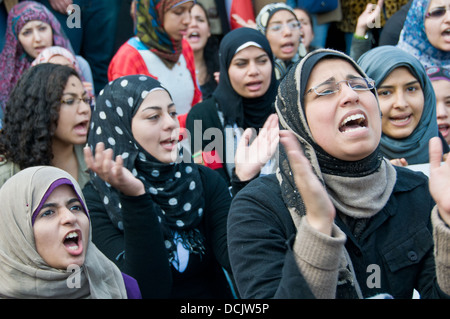 Frauen Demonstranten Tahrir-platz Kairo Ägypten Stockfoto