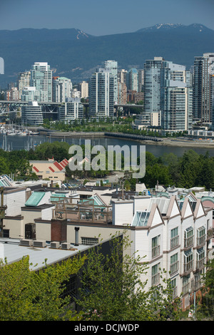 FALSE CREEK VANCOUVER SKYLINE BRITISH COLUMBIA KANADA Stockfoto