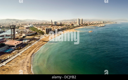 Barceloneta Strände, Barcelona, Spanien. Stockfoto