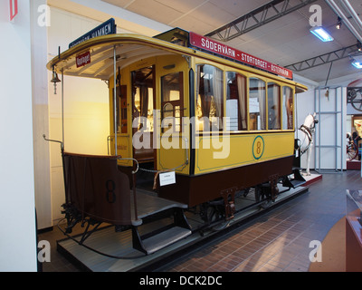 BOStrab oder Pferden gezogene Straßenbahnlinie 8 S C3 B6derv C3 A4rn - C3 96sterv C3 A4rn, pic2 Stockfoto