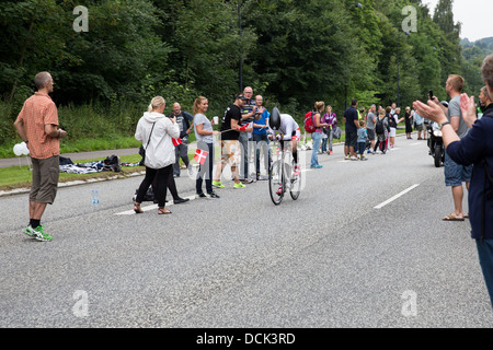 Kronprinz Frederik von Dänemark, Teilnahme an Ironman 2013 in Kopenhagen, Dänemark. Stockfoto