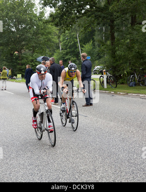 Kronprinz Frederik von Dänemark, Teilnahme an Ironman 2013 in Kopenhagen, Dänemark. Stockfoto