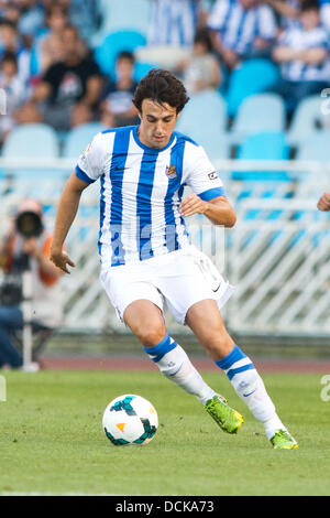 Ruben Pardo Gutierrez (Real Sociedad), 17. August 2013 - Fußball / Fußball: Spanisch "Liga Espanola" entsprechen Betweena echte Societad 2-0 Getafe C.F. beim Anoeta Stadium in San Sebastian, Spanien, (Foto: Enrico Calderoni/AFLO SPORT) Stockfoto