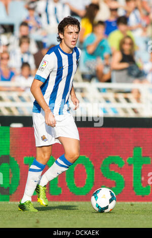 Ruben Pardo Gutierrez (Real Sociedad), 17. August 2013 - Fußball / Fußball: Spanisch "Liga Espanola" entsprechen Betweena echte Societad 2-0 Getafe C.F. beim Anoeta Stadium in San Sebastian, Spanien, (Foto: Enrico Calderoni/AFLO SPORT) Stockfoto