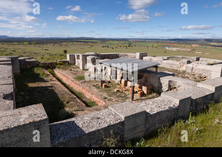 Bäder (Termas Los Arcos II) in der römischen Stadt Clunia in Provinz Burgos - Kastilien und León, Spanien Stockfoto