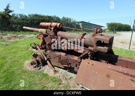 Reste von einem WWII-Feldkanone Stockfoto