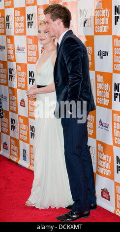 Michelle Williams und Eddie Remayne 49th Annual New York Film Festival Premiere von "Meine Woche mit Marilyn" - Roter Teppich Ankunft New York City, USA - 09.10.11 Stockfoto