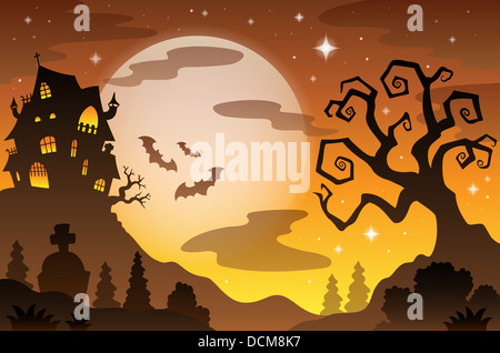 Halloween Thema Hintergrund 2 - Bild-Darstellung. Stockfoto