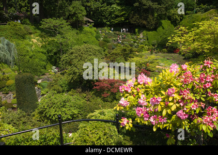 VERSUNKENE GARTEN BUTCHART GARDENS VICTORIA VANCOUVER ISLAND IN BRITISH COLUMBIA KANADA Stockfoto