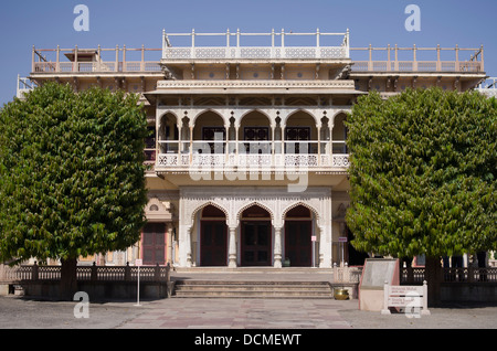 Mubarak Mahal Receptin Halle / Museum am Stadtschloss - Jaipur, Rajasthan, Indien Stockfoto