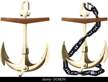 Klassische Admiralität Anker Stockfoto