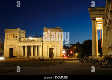 München, Propyläen, Pinakothek, King es Square, Bayern, Deutschland. Stockfoto