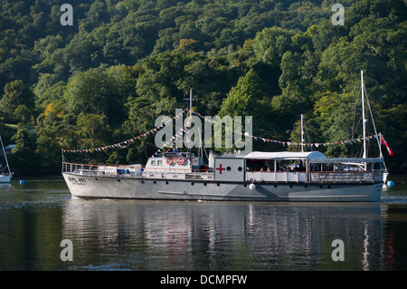 WWII Erbe Schiff Fairmile.  Der schöne Fluss Dart aus Dartmouth für eine spezielle Tour an Bord der letzten verbleibenden Sekunde Kreuzfahrt Stockfoto