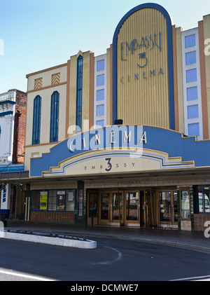 dh Victoria Avenue WANGANUI NEUSEELAND Art Deco Embassy 3 Kinogebäude Architektur whanganui Gebäude im Frontstil Stockfoto