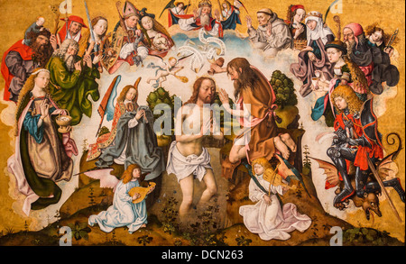 16. Jahrhundert - die Taufe Christi, um 1500 - Meister der Altar des Heiligen Bartholomäus Stockfoto