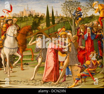 15. Jahrhundert - Christus das Kreuz tragend 1491 - Benvenuto di Giovanni Philippe Sauvan-Magnet / aktive Museum Stockfoto