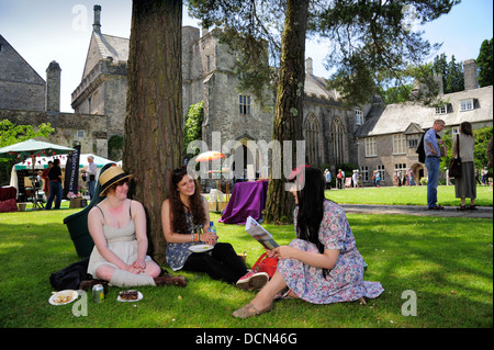 Möglichkeiten mit Worten Festival, eine jährliche Literatur Veranstaltung in Dartington Hall, Devonshire, wo Autoren ihre Bücher diskutieren. Eine im Vereinigten Königreich Stockfoto