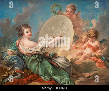 18. Jahrhundert - Allegorie der Malerei, 1765 - François Boucher Philippe Sauvan-Magnet / aktive Museum Stockfoto