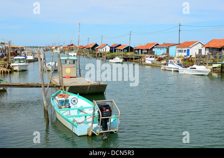 La Tremblade Website Ostriecole Oyster Landwirtschaft Hafen Charente-Maritime-Frankreich Stockfoto