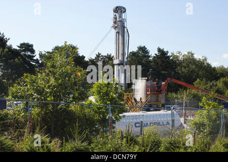 Balcombe, West Sussex, England, UK. 20. August 2013. Cuadrilla Bohrstelle in Balcombe. Bildnachweis: Jeff Gilbert/Alamy Live-Nachrichten Stockfoto