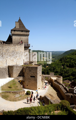 13. Jahrhundert mittelalterlichen Chateau de Castelnaud, Castelnaud la Chapelle, Dordogne, Frankreich Stockfoto