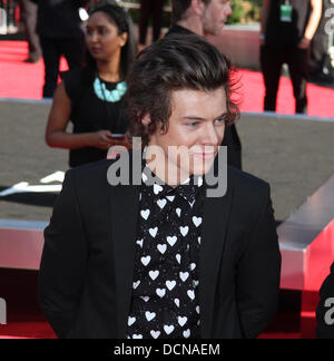 London, Großbritannien, 20. August 2013. Harry Styles besucht die Weltpremiere von "One Direction: This Is Us an Empire Leicester Square Credit: WFPA/Alamy Live News Stockfoto