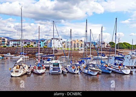 Yachten ankern in Porthmadog Mündung Stockfoto