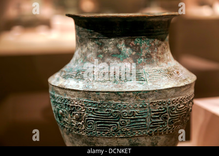 Bronze-rituelle Wein Container, Lei, Shang-Dynastie, 15. Jahrh. Stockfoto