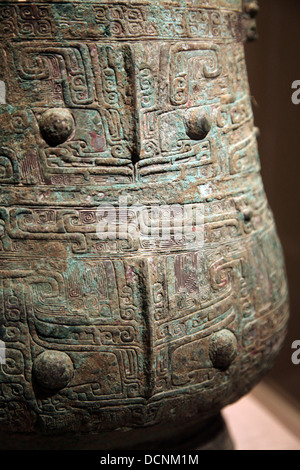 Bronze rituelle Wein Container, Hu Shang-Dynastie, 13. Jahrhundert v. Chr. Stockfoto