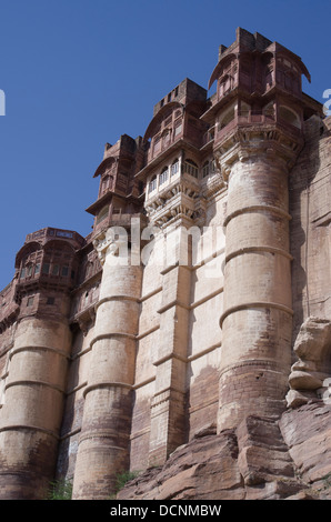 Meherangarh Fort - Jodhpur, Rajashtan, Indien Stockfoto