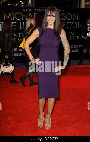 Jodie Marsh "Michael Jackson: The Life of ein Symbol" Filmpremiere bei Empire Leicester Square - Ankünfte statt. London, England - 02.11.11 Stockfoto