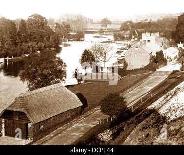 Pangbourne River Thames viktorianischen Zeit Stockfoto