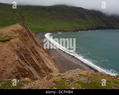 Strand, Brunavík, Island Stockfoto