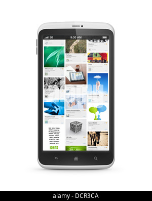 Social-Media-Anwendung auf mobilen smartphone Stockfoto