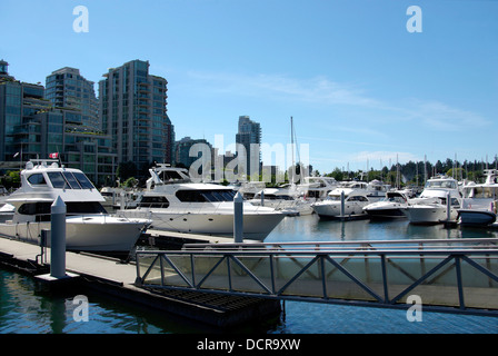 Marina in Vancouver, Kanada Stockfoto