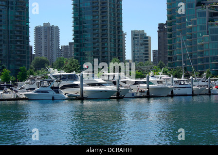 Marina in Vancouver, Kanada Stockfoto