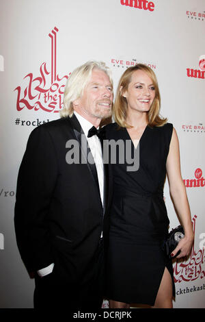 Richard Branson, Amber Valletta der 5. jährlichen Rock The Kasbah Spendenaktion unterstützen Virgin Unite und die Eve Branson Foundation, gehalten am Boulevard 3 - Ankünfte Hollywood, Kalifornien - 16.11.11 Stockfoto