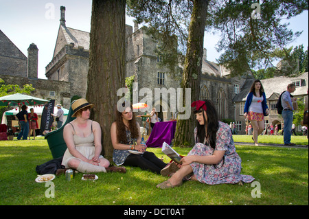 Möglichkeiten mit Worten Festival, eine jährliche Literatur Veranstaltung in Dartington Hall, Devonshire, wo Autoren ihre Bücher diskutieren. Eine im Vereinigten Königreich Stockfoto