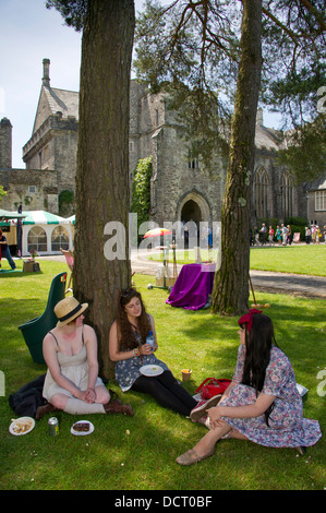 Möglichkeiten mit Worten Festival, eine jährliche Literatur Veranstaltung in Dartington Hall, Devonshire, wo Autoren ihre Bücher diskutieren. Eine im Vereinigten Königreich Stockfoto