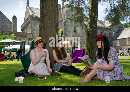 Möglichkeiten mit Worten Festival, eine jährliche Literatur Veranstaltung in Dartington Hall, Devonshire, wo Autoren ihre Bücher diskutieren. Eine im Vereinigten Königreich Stockfoto