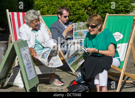 Möglichkeiten mit Worten Festival, eine jährliche Literatur Veranstaltung in Dartington Hall, Devonshire, wo Autoren ihre Bücher diskutieren. Eine im Vereinigten Königreich Stockfoto