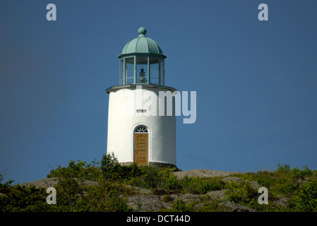 Leuchtturm auf Koster-Inseln Bohuslän, Schweden Stockfoto