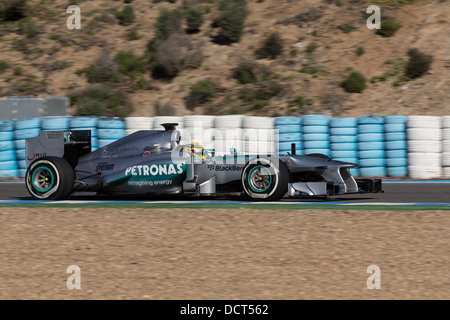 Mercedes AMG Petronas Formel 1 Team - Lewis Hamilton - 2013 Stockfoto