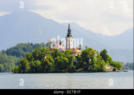 Triglav, Bled, Mariä Himmelfahrt, Cerkev Maijinega Vnebovzetja, Slowenien, Nordslowenien Stockfoto