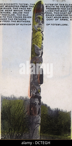 Farbe-Postkarte. Kicksetti Totem. --297731 Stockfoto