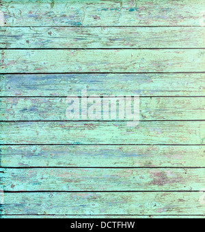 Aquamarin Holzwand Textur Hintergrund Stockfoto
