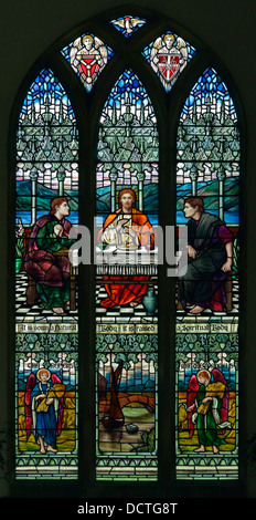 Ostfenster. Kirche des Heiligen Johannes des Täufers. Snape, Suffolk, England, Vereinigtes Königreich, Europa. Stockfoto